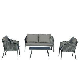 PRIAMOS OUTDOOR SOFA SET 2 SEATER 2 ARMCHAIRS 1 COFFEE TABLE GRAY ALUMINIUM GRAY TEXTILENE CUSHIONS GRAY ROPE 21757 PRIAMOS ΣΕΤ ΚΑΝΑΠΕ ΕΞΩΤΕΡΙΚΟΥ ΧΩΡΟΥ 2 ΘΕΣΙΟΣ ΚΑΙ 2 ΠΟΛΥΘΡΟΝΕΣ 1 ΤΡΑΠΕΖΙ ΣΑΛΟΝΙΟΥ ΓΚΡΙ ΑΛΟΥΜΙΝΙΟ ΓΚΡΙ ΜΑΞΙΛΑΡΙΑ ΓΚΡΙ ΣΧΟΙΝΙ 21757